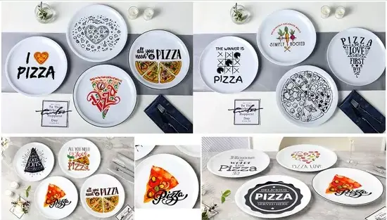 Pizza témájú kerámia tányérkészlet Pizza témájú kerámia tányérkészlet